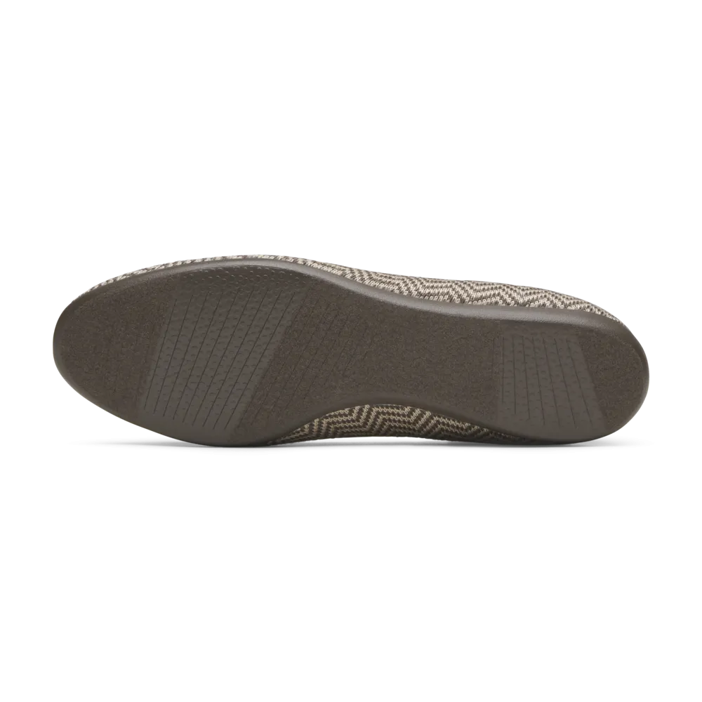 Deck Step Women's Tree Breezer - Knit - Light Khaki/Rustic Brown