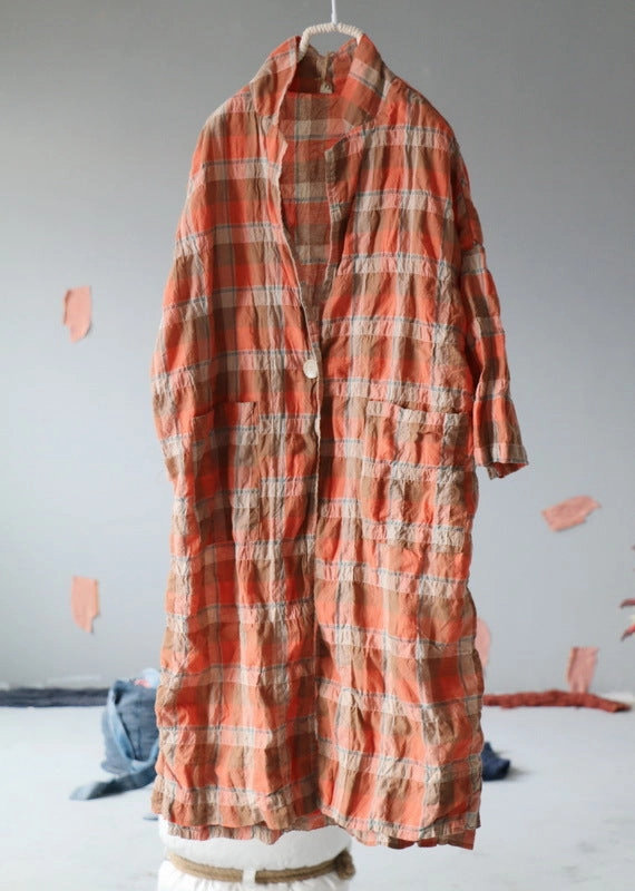 Wommer Cotton Linen Losse Casual Cardigan LaserCut Vents