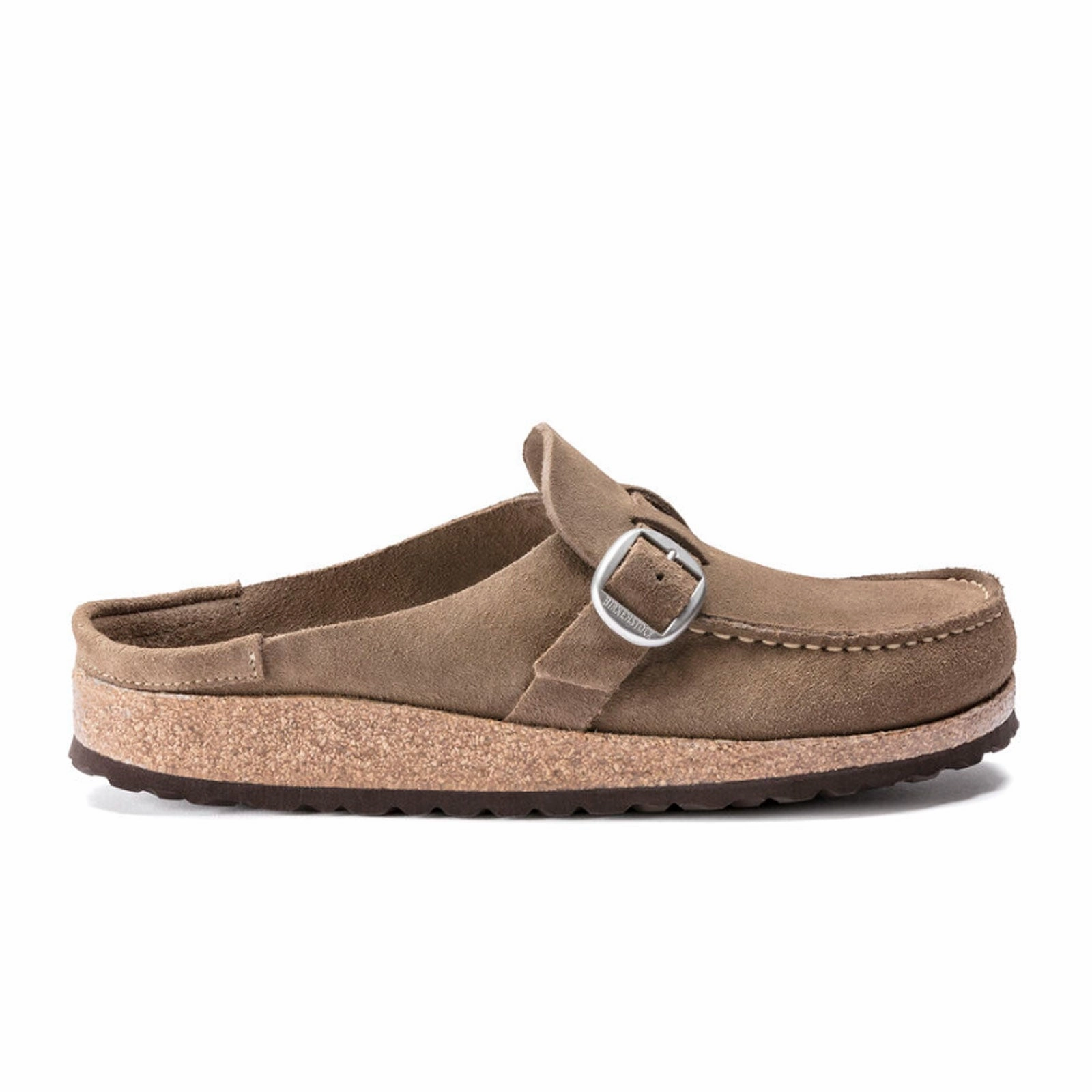 Marriage Fit Full Hide Birkenstock Buckley Clog (Women) - Gray Taupe Suede