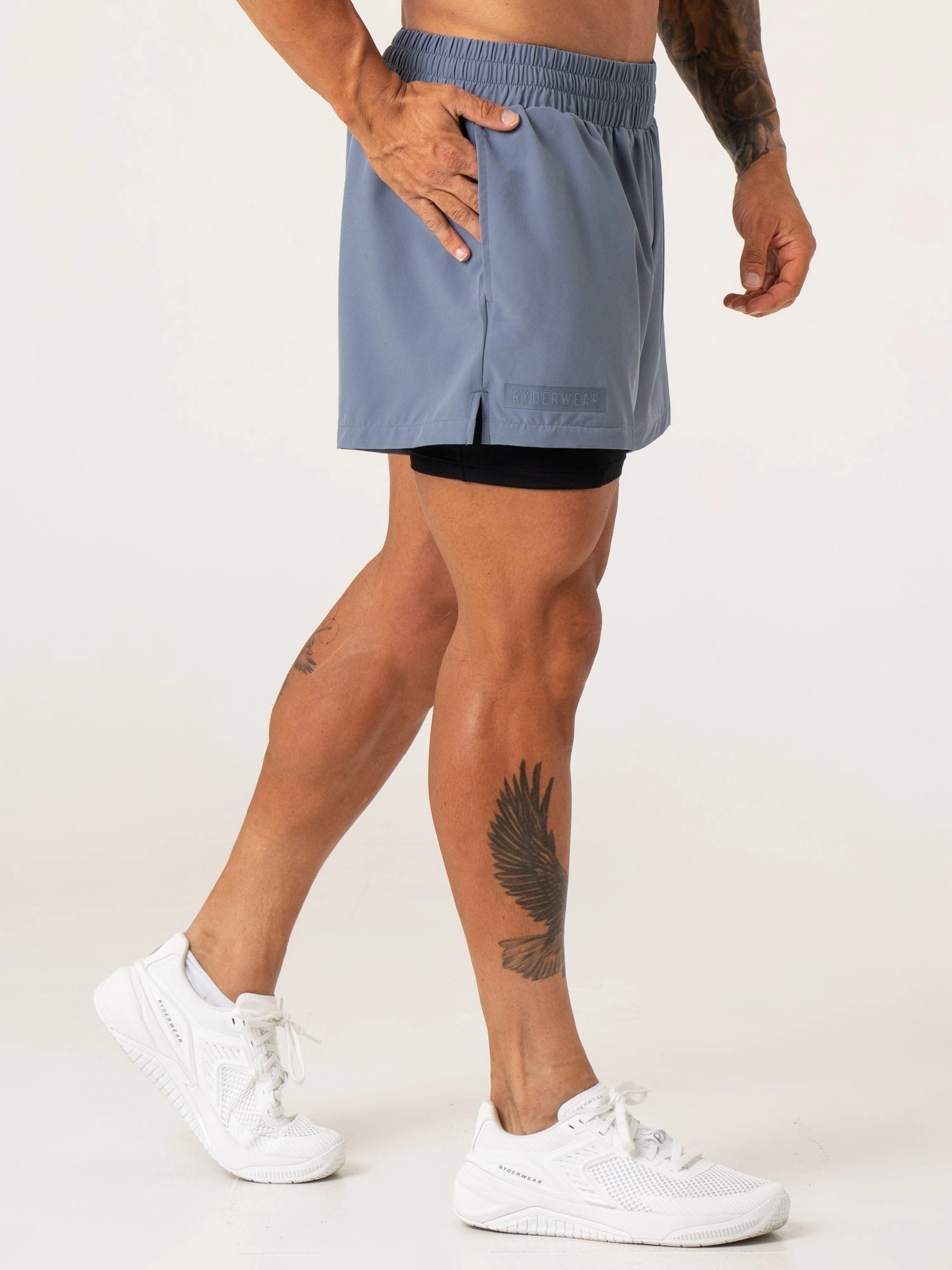 Light Jacket Pursuit 2 In 1 Training Shorts - Denim Blue