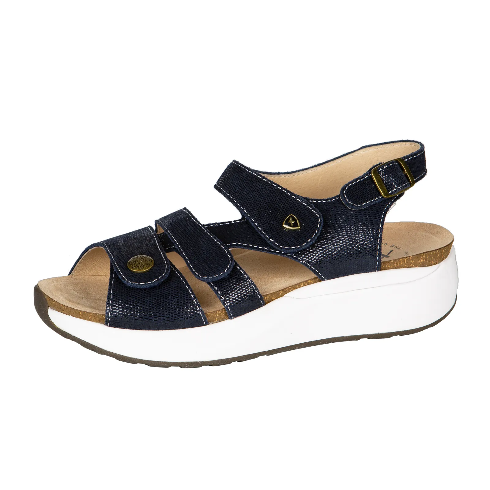 Xelero Mykonos Backstrap Sandal (Women) - Navy Simple Walk Shoes Comfort Glide