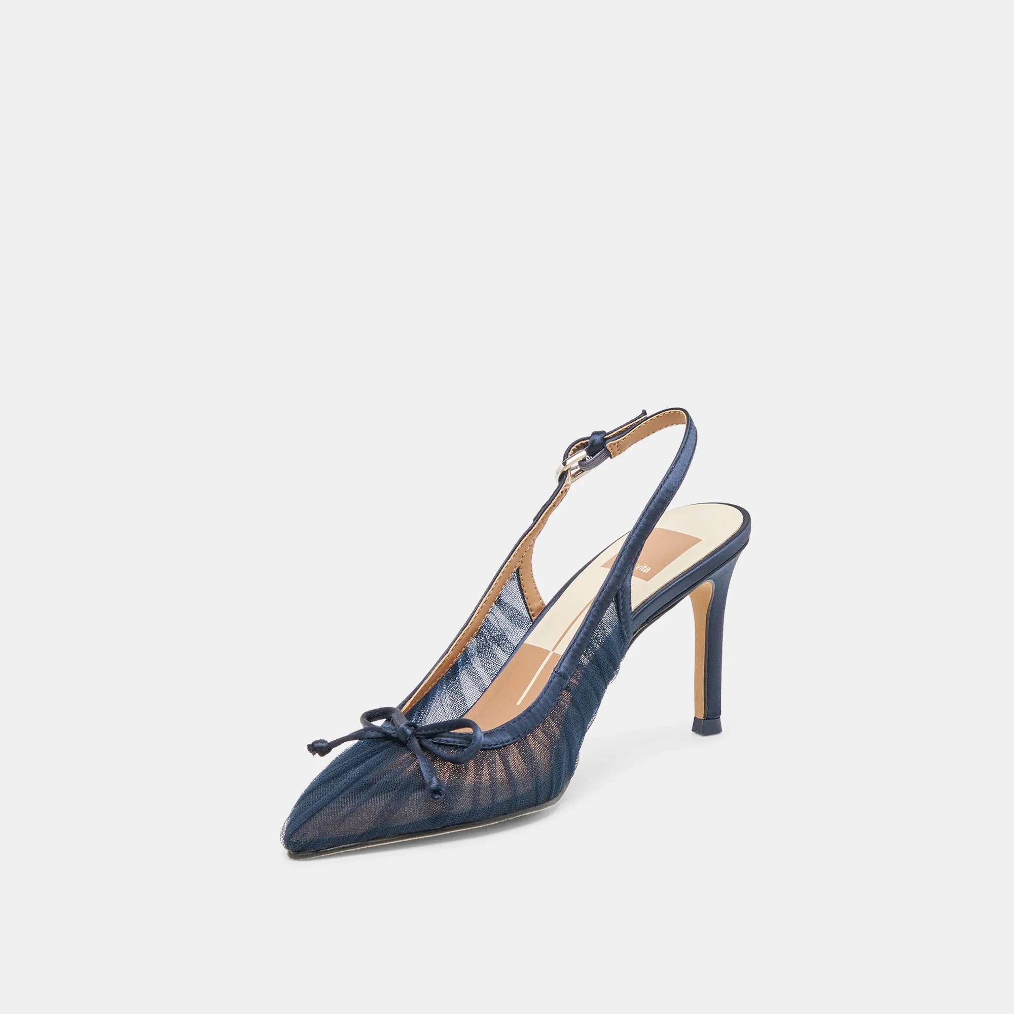 YELA HEELS NAVY TULLE Pavement Walk Adaptive stability