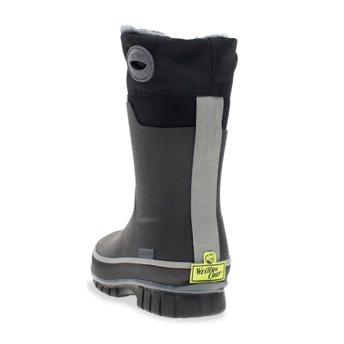 Youth Black Neoprene Snow Boots 24114107B Magnetic Closure System