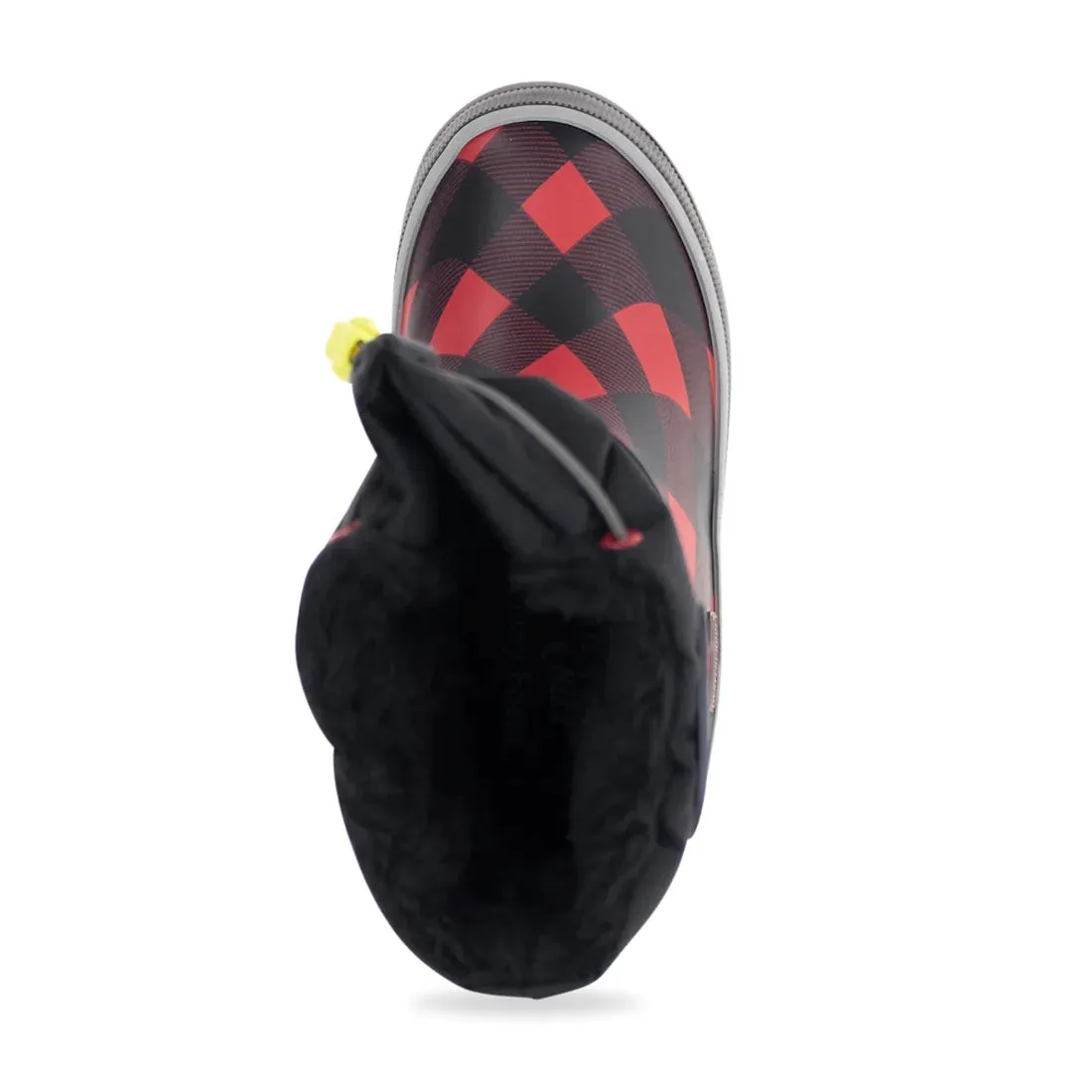 pull - tab Rapid Lacing System Youth Buffalo Check Neoprene Snow Boots 24104416B
