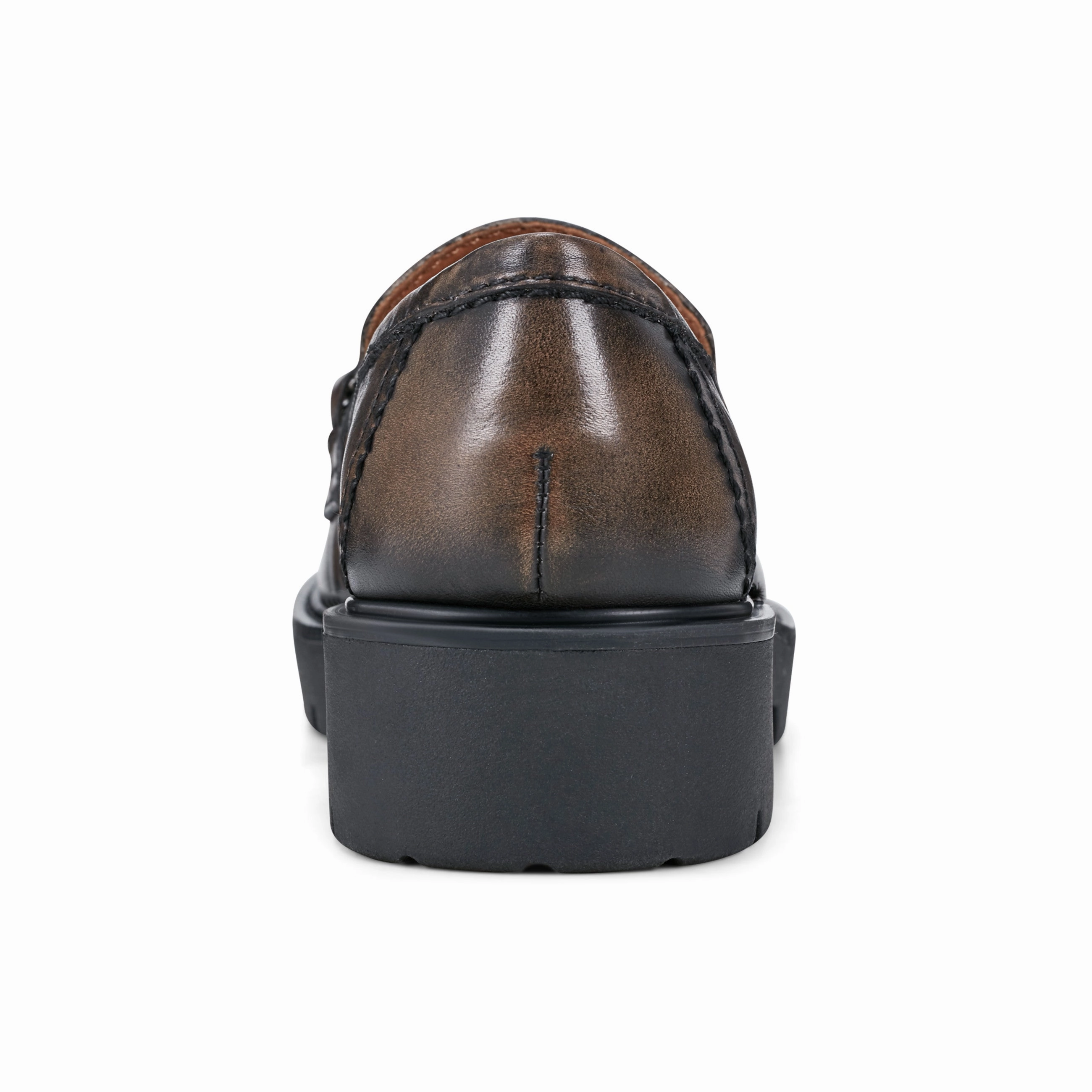 Zalor Round Toe Lug Sole Casual Slip-on Loafers Chic Flats