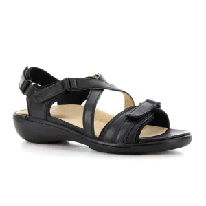 Easy Setup Simple Step Footwear Ziera Bravo Backstrap Sandal (Women) - Black